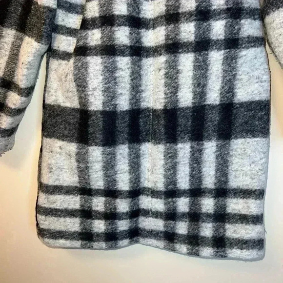 Madewell Black and Gray Plaid Teddy Jacket - Picture 15 of 16